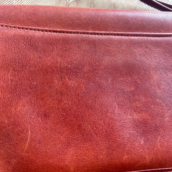 Vintage Rare Coach Dinky 9375 Cowhide Brown Leather Early NYC Bag - Picture 8 of 14